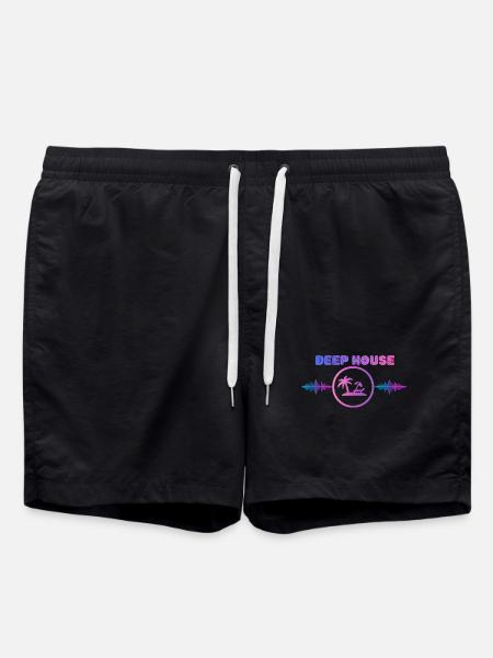 Deep House Vibes - Badeshorts - Schwarz