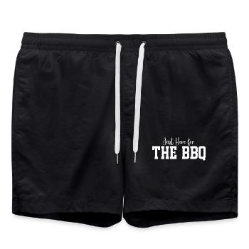 Je suis juste là pour le barbecue - Short de bain - noir - Devant - AI Model Male 185 light (185cm)