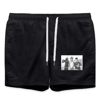 Trio Charognards Chats - Short de bain - noir - Devant - AI Model Male 185 light (185cm)