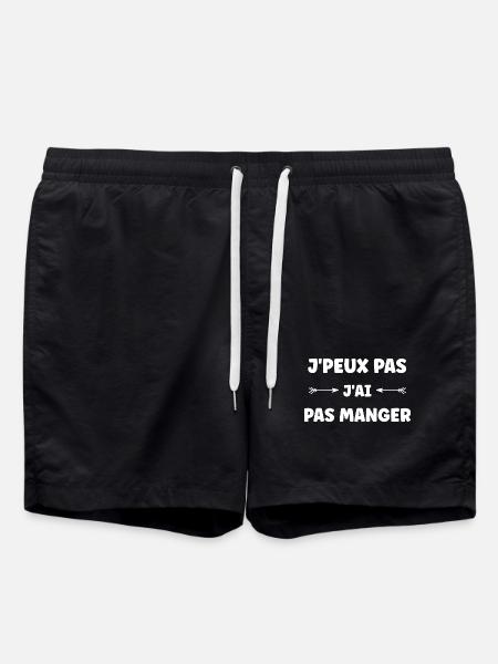 I can't, I haven't eaten - Swim Trunks - black