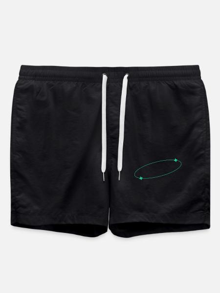 Elliptischer Sternenring - Badeshorts - Schwarz