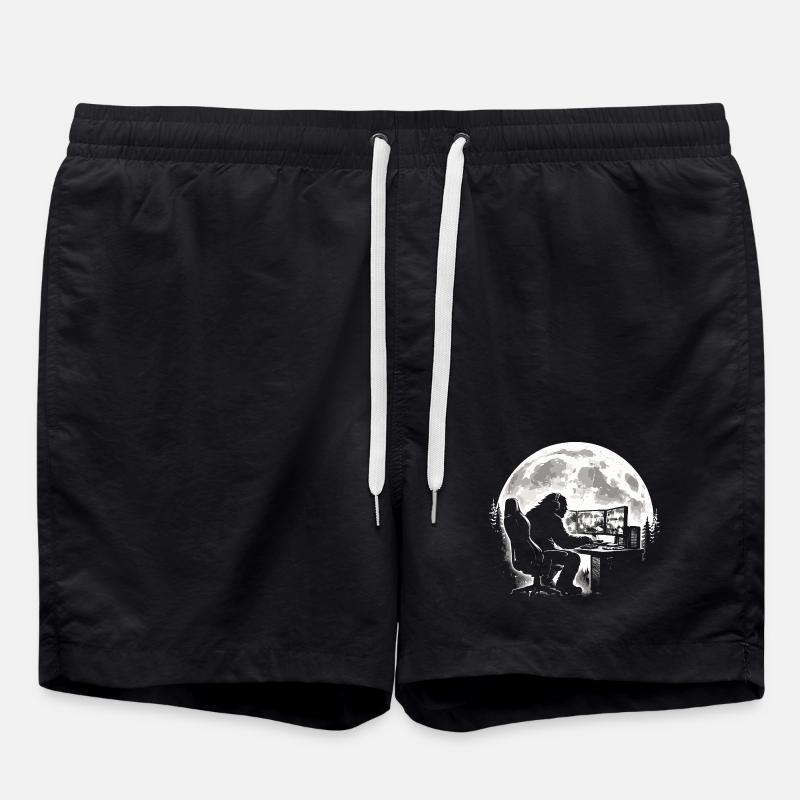 Bigfoot Gamer - Badeshorts - Schwarz