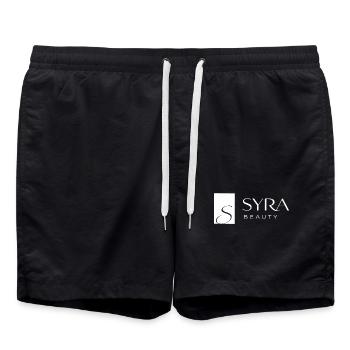 Logo SYRA Beauty : Minimalisme élégant - Short de bain - noir - Devant - AI Model Male 185 light (185cm)