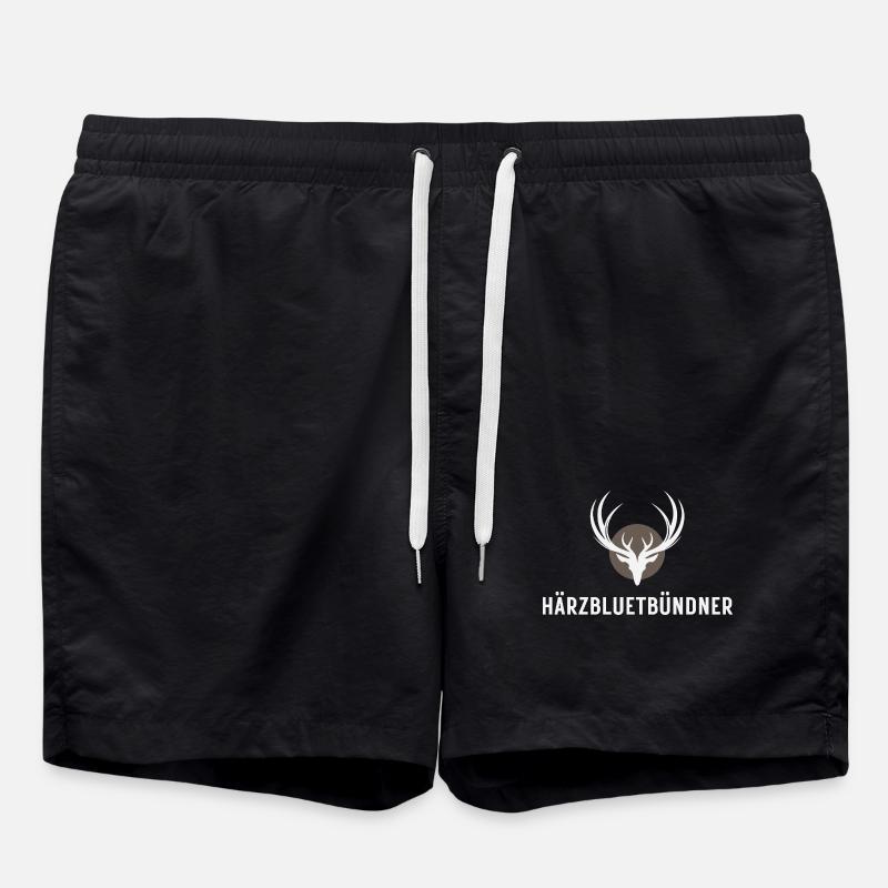 Härzbluetbündner - Swim Trunks - black
