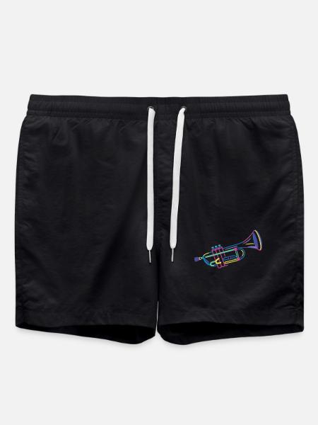 Bunte Trompete - Badeshorts - Schwarz
