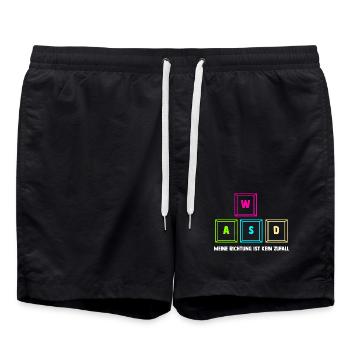 Zocken Computerspieler Zocker Gaming Gamer - Badeshorts - Schwarz - Vorne - AI Model Male 185 light (185cm)