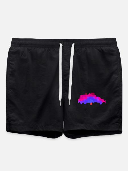 Berry Neon Horizon - Swim Trunks - black