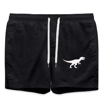 Raptor  T Rex Silhouette - Badeshorts - Schwarz - Vorne - AI Model Male 185 light (185cm)