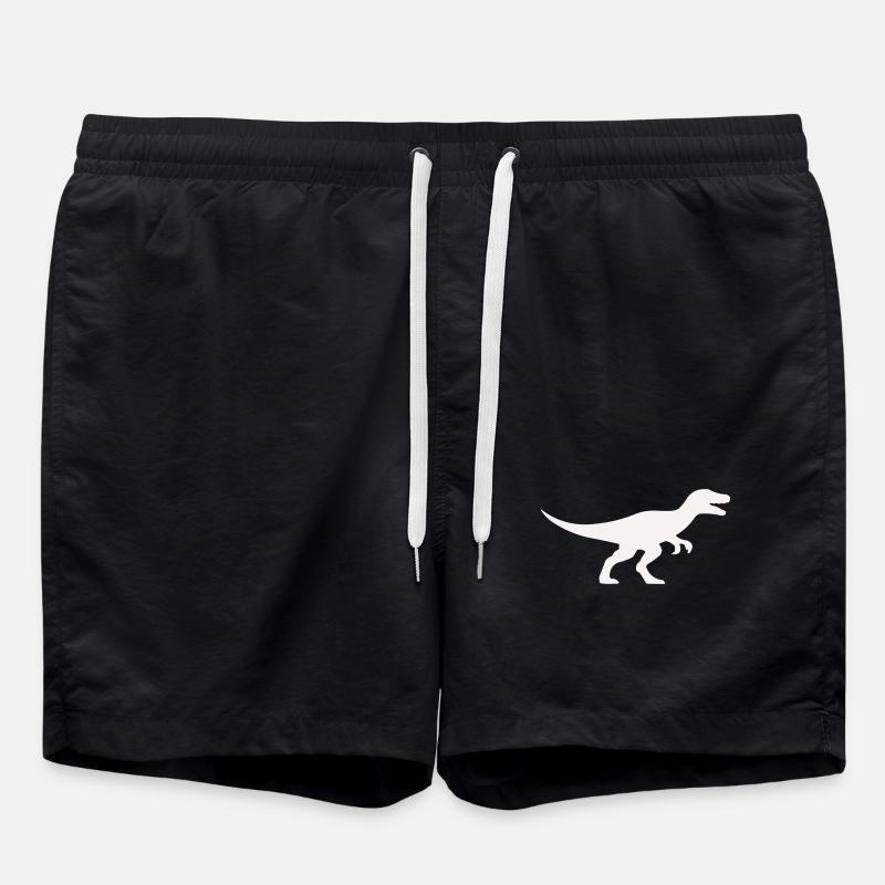 Raptor T Rex Silhouette - Badeshorts - sort