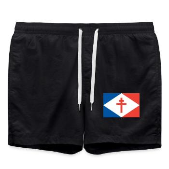 Les Forces navales françaises libres (FNFL) - Short de bain - noir - Devant - AI Model Male 185 light (185cm)