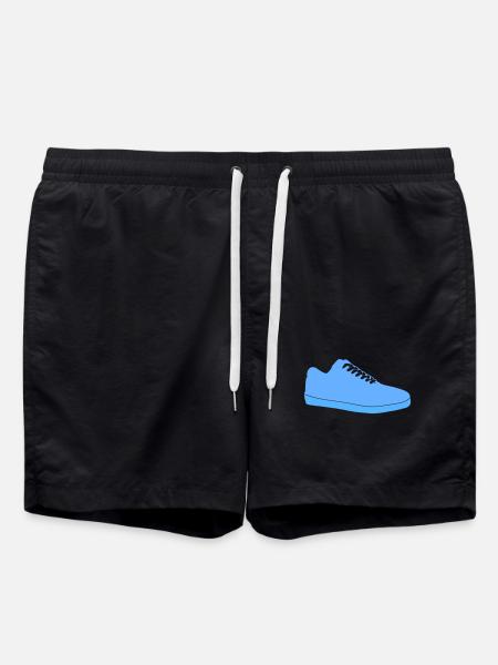 Blue Sneaker Silhouette - Swim Trunks - black