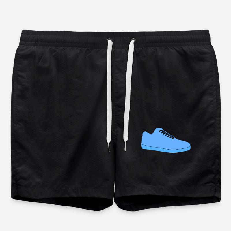 Blue Sneaker Silhouette - Swim Trunks - black