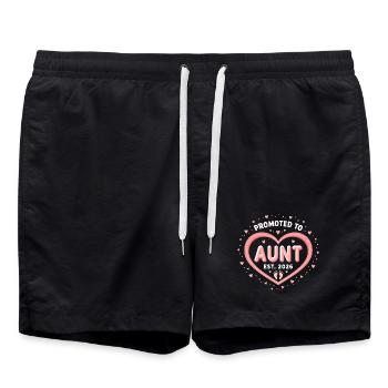 Tante 2026 Tante 2026 Befördert zu Tante 2026 - Badeshorts - Schwarz - Vorne - AI Model Male 185 light (185cm)
