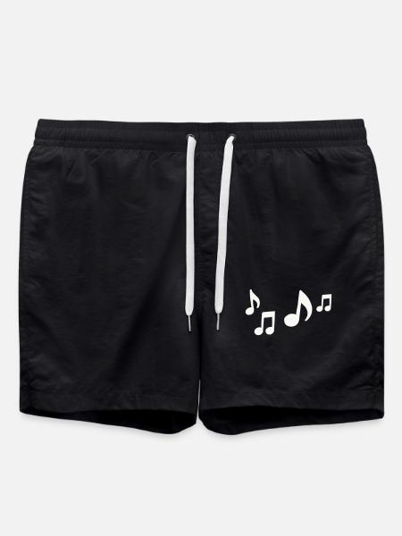 Notenfluss Silhouette - Badeshorts - Schwarz