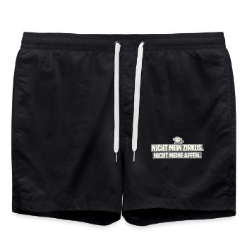 Pas mon cirque, pas mes singes - Short de bain - noir - Devant - AI Model Male 185 light (185cm)
