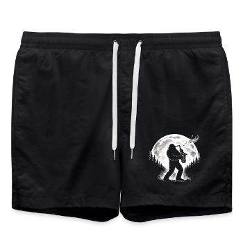 Saxophoniste de Bigfoot - Short de bain - noir - Devant - AI Model Male 185 light (185cm)