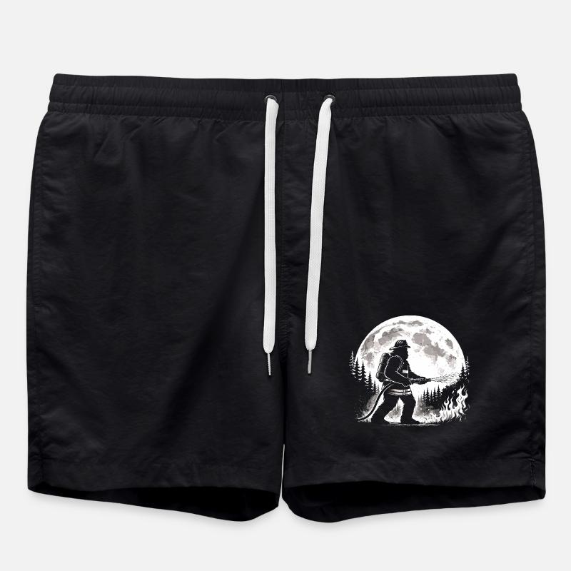Bigfoot Firefighter - Swim Trunks - black