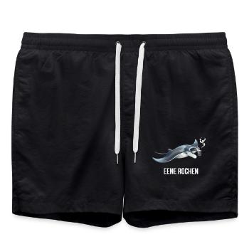 Ray Humor Shirt pour les fans de la mer - Short de bain - noir - Devant - AI Model Male 185 light (185cm)