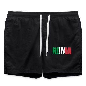 Roma Italia Vintage Rom - Badeshorts - Schwarz - Vorne - AI Model Male 185 light (185cm)