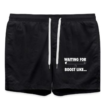 Attendre un boost comme un Turbo JDM Lover - Short de bain - noir - Devant - AI Model Male 185 light (185cm)