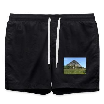 Ardèche Mountain Landscape – France - Short de bain - noir - Devant - AI Model Male 185 light (185cm)