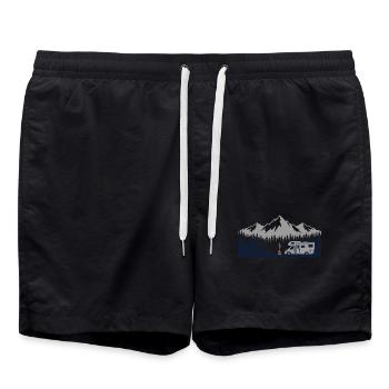 Chemise de camping pour camping-car - Short de bain - noir - Devant - AI Model Male 185 light (185cm)