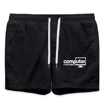 Illustration du moniteur Computer Whisperer - Short de bain - noir - Devant - AI Model Male 185 light (185cm)
