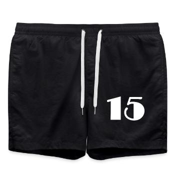 15. 15 ANS. 15e ANNIVERSAIRE. ANNIVERSAIRE 15 ANS. - Short de bain - noir - Devant - AI Model Male 185 light (185cm)
