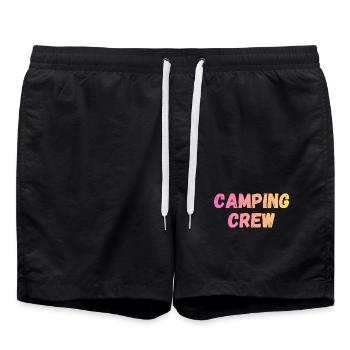 Équipe de camping - Short de bain - noir - Devant - AI Model Male 185 light (185cm)