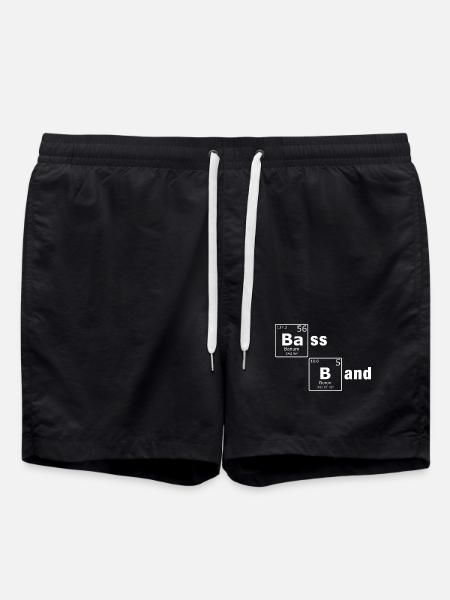 Bass Band Periodensystem PSE Elemente Nerd - Badeshorts - Schwarz