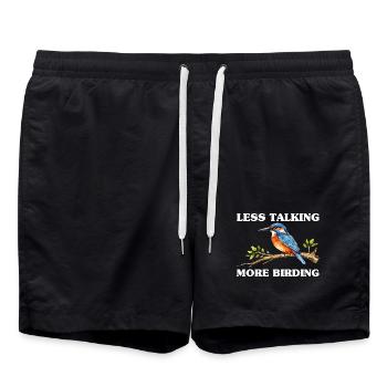 Observation des oiseaux Ornithologue Nerd - Short de bain - noir - Devant - AI Model Male 185 light (185cm)