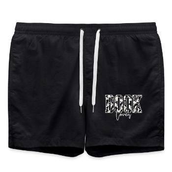 Blumen-Typografie BOOK Lover - Badeshorts - Schwarz - Vorne - AI Model Male 185 light (185cm)