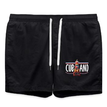 Kuba Stolz & Heimat - Cuba Flagge Design - Badeshorts - Schwarz - Vorne - AI Model Male 185 light (185cm)