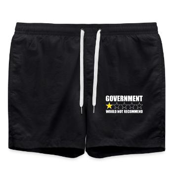Die Regierung würde es nicht empfehlen. Anti-Regie - Badeshorts - Schwarz - Vorne - AI Model Male 185 light (185cm)