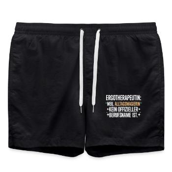 Ergotherapeutin Ergo Praxis Team Ergotherapie - Badeshorts - Schwarz - Vorne - AI Model Male 185 light (185cm)