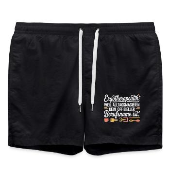 Ergotherapeutin Ergo Praxis Team Ergotherapie - Badeshorts - Schwarz - Vorne - AI Model Male 185 light (185cm)