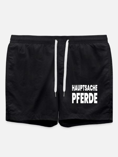 Pferde - Badeshorts - Schwarz