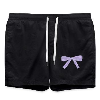 Ruban lavande - Short de bain - noir - Devant - AI Model Male 185 light (185cm)
