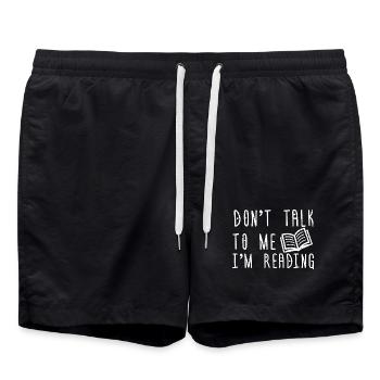 Ne me parle pas, je lis - Short de bain - noir - Devant - AI Model Male 185 light (185cm)