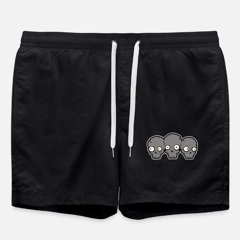 Skull - Swim Trunks - black