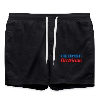 L'Expert Électricien : Maître de la Basse Tension - Short de bain - noir - Devant - AI Model Male 185 light (185cm)