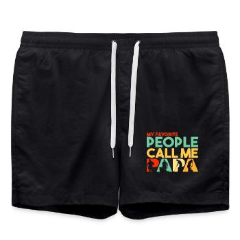 Mes personnes préférées m’appellent Papa Concierge - Short de bain - noir - Devant - AI Model Male 185 light (185cm)