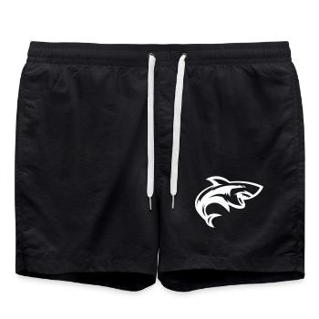 Tête de requin stylisée - Short de bain - noir - Devant - AI Model Male 185 light (185cm)