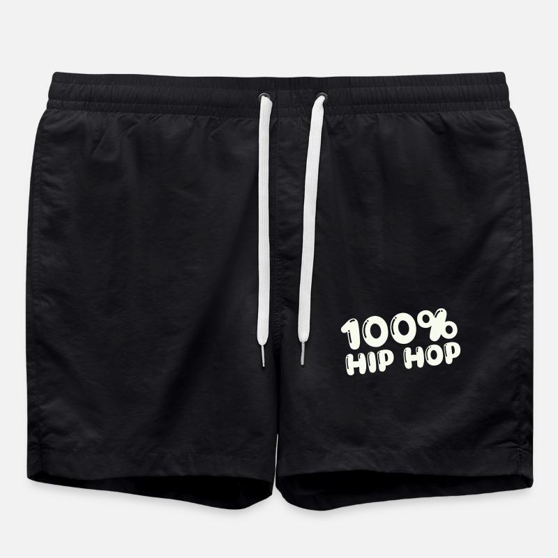 100,-_hip_hop- - Swim Trunks - black