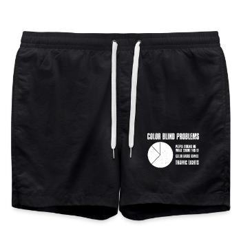 Farbenblindheitsprobleme - Badeshorts - Schwarz - Vorne - AI Model Male 185 light (185cm)