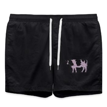 Style grunge de ferme en silhouette de vache - Short de bain - noir - Devant - AI Model Male 185 light (185cm)