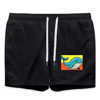 Wal - Badeshorts - Schwarz - Vorne - AI Model Male 185 light (185cm)