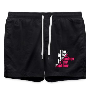 Great Teacher Mom Shirt – Geschenkidee - Badeshorts - Schwarz - Vorne - AI Model Male 185 light (185cm)