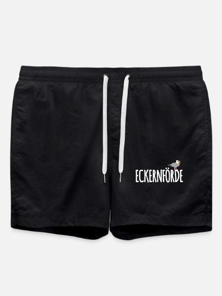 Eckernförde Möwe Ostsee - Badeshorts - Schwarz