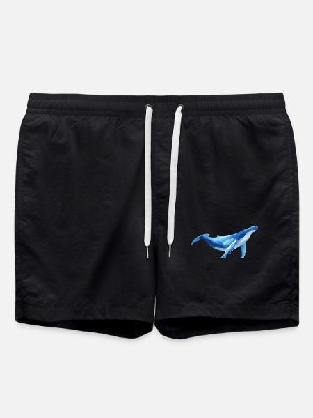 whale - Swim Trunks - black